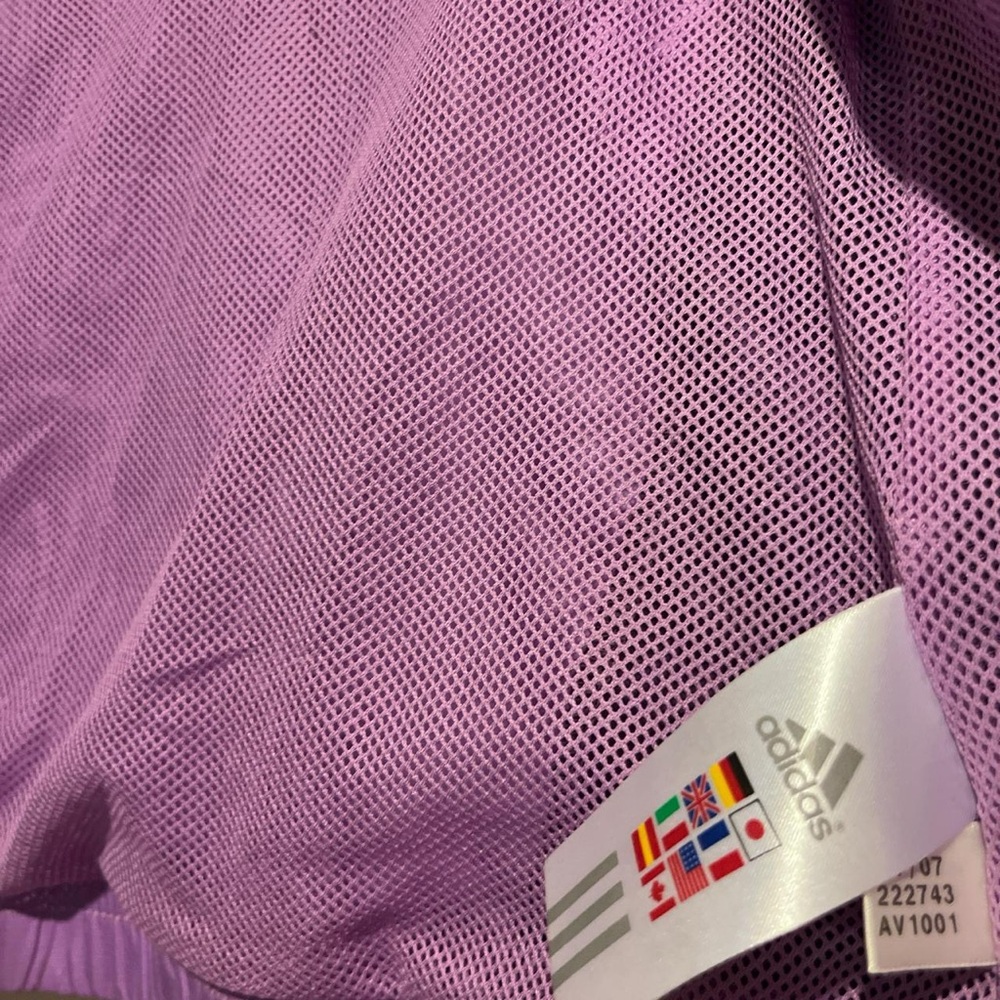 Adidas Women's Purple Classic Windbreaker Jacket - Picture 4 of 5